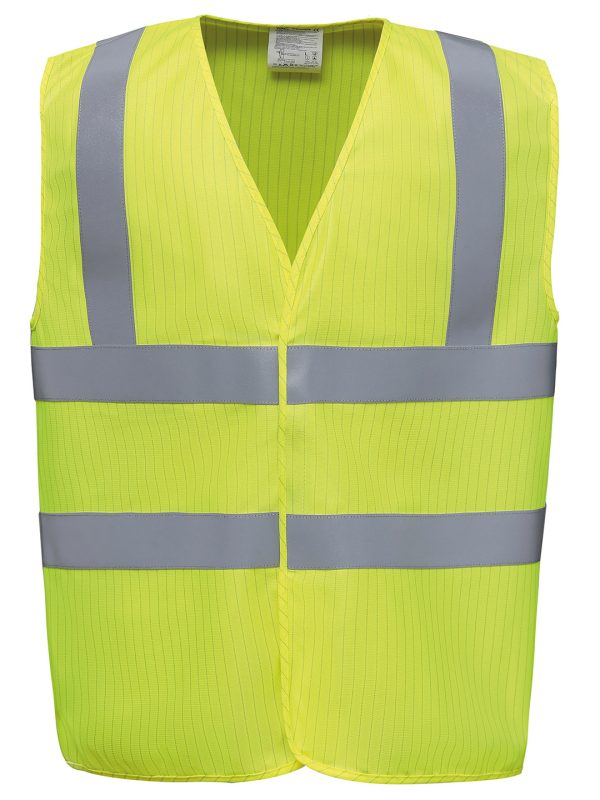 Hi-vis flame-retardant anti-static waistcoat (HVW100ASFR)