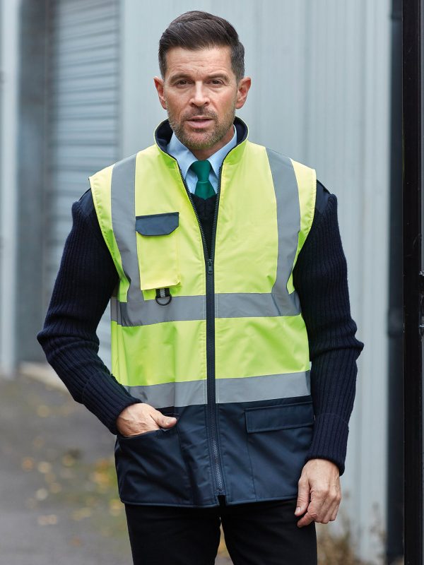 Hi-vis padded bodywarmer (HV005)