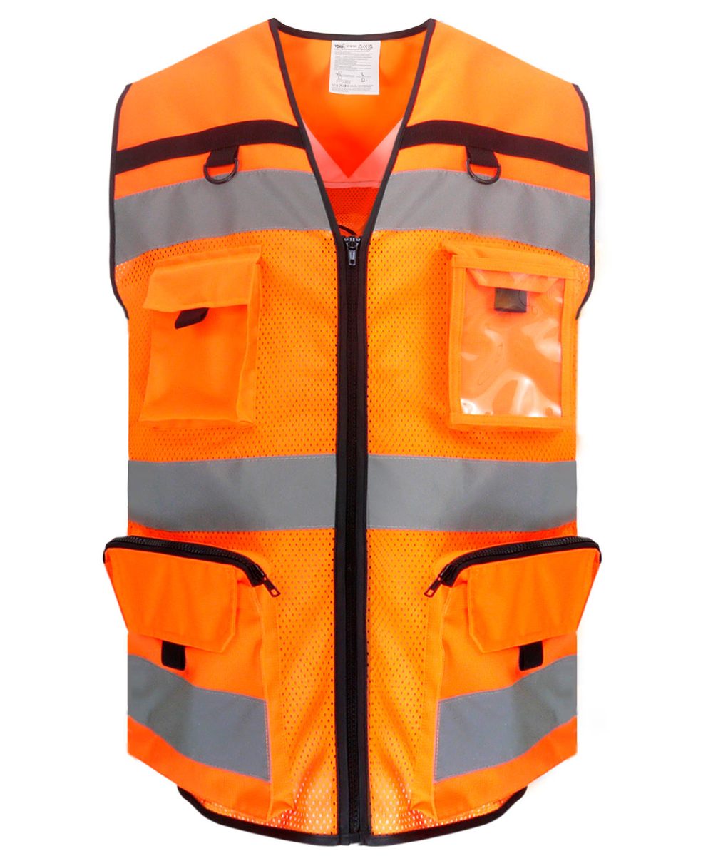 Hi-vis Orange Mesh Hi-vis ripstop tool vest (HVW108)