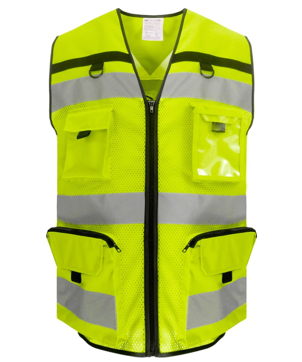 Hi-vis Yellow Mesh Hi-vis ripstop tool vest (HVW108)