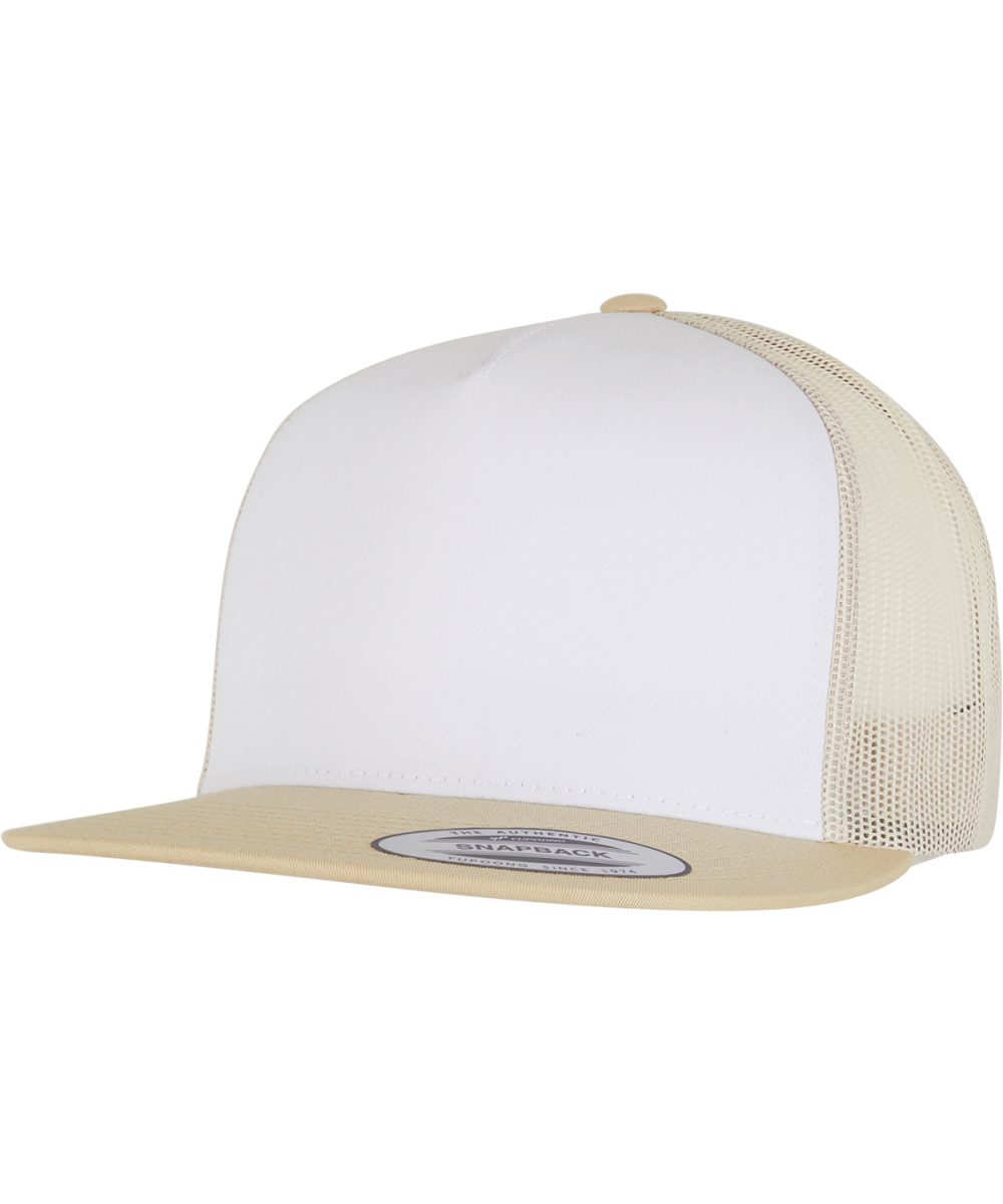 Gold/White/Beige Classic trucker (6006W)