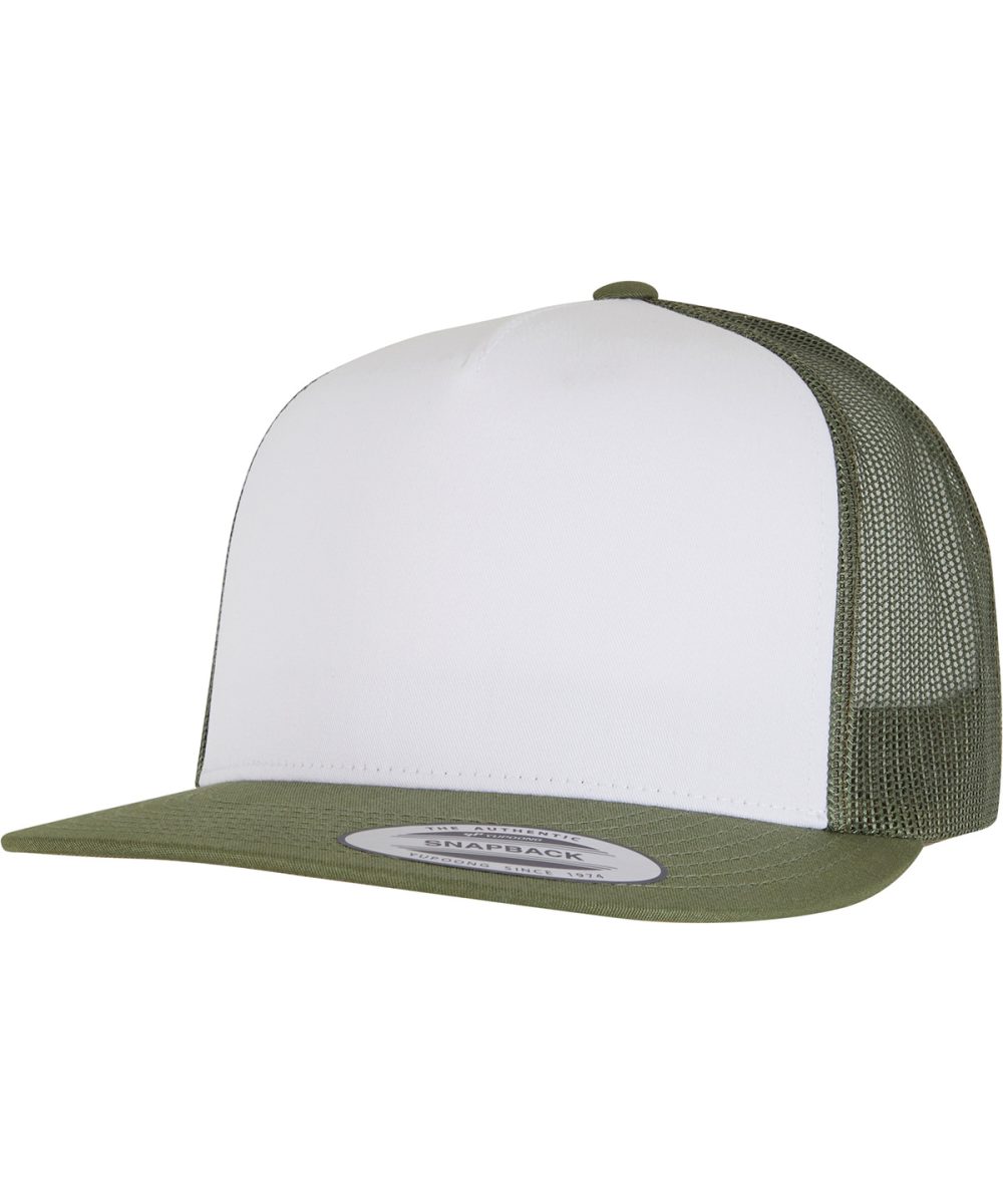 Olive/White/Loden Classic trucker (6006W)