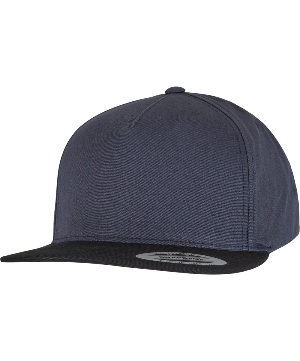 Navy/Black Classic 5-panel snapback (6007)