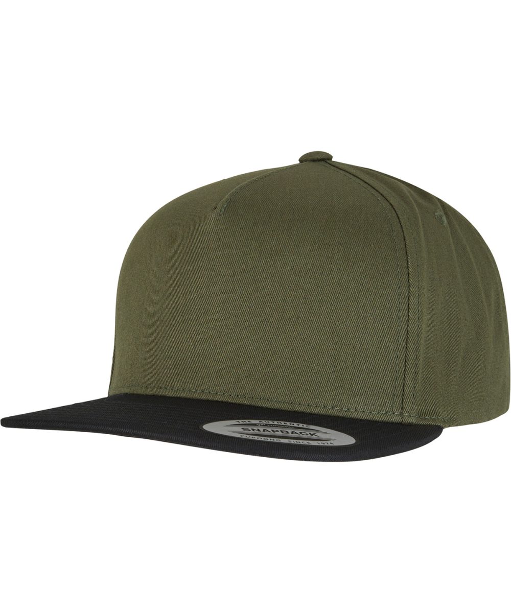 Olive/Black Classic 5-panel snapback (6007)