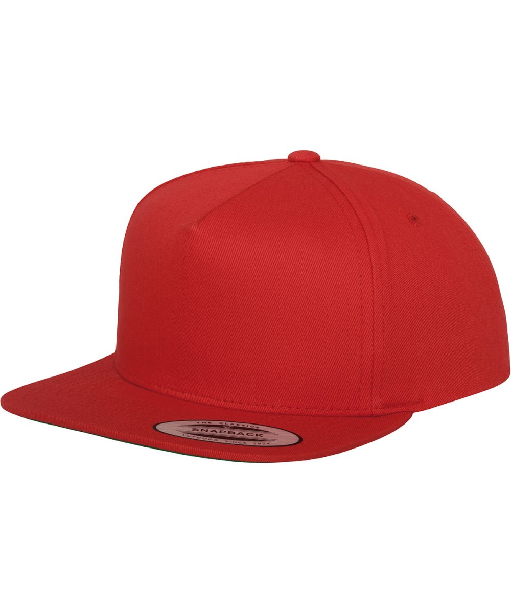 Red Classic 5-panel snapback (6007)