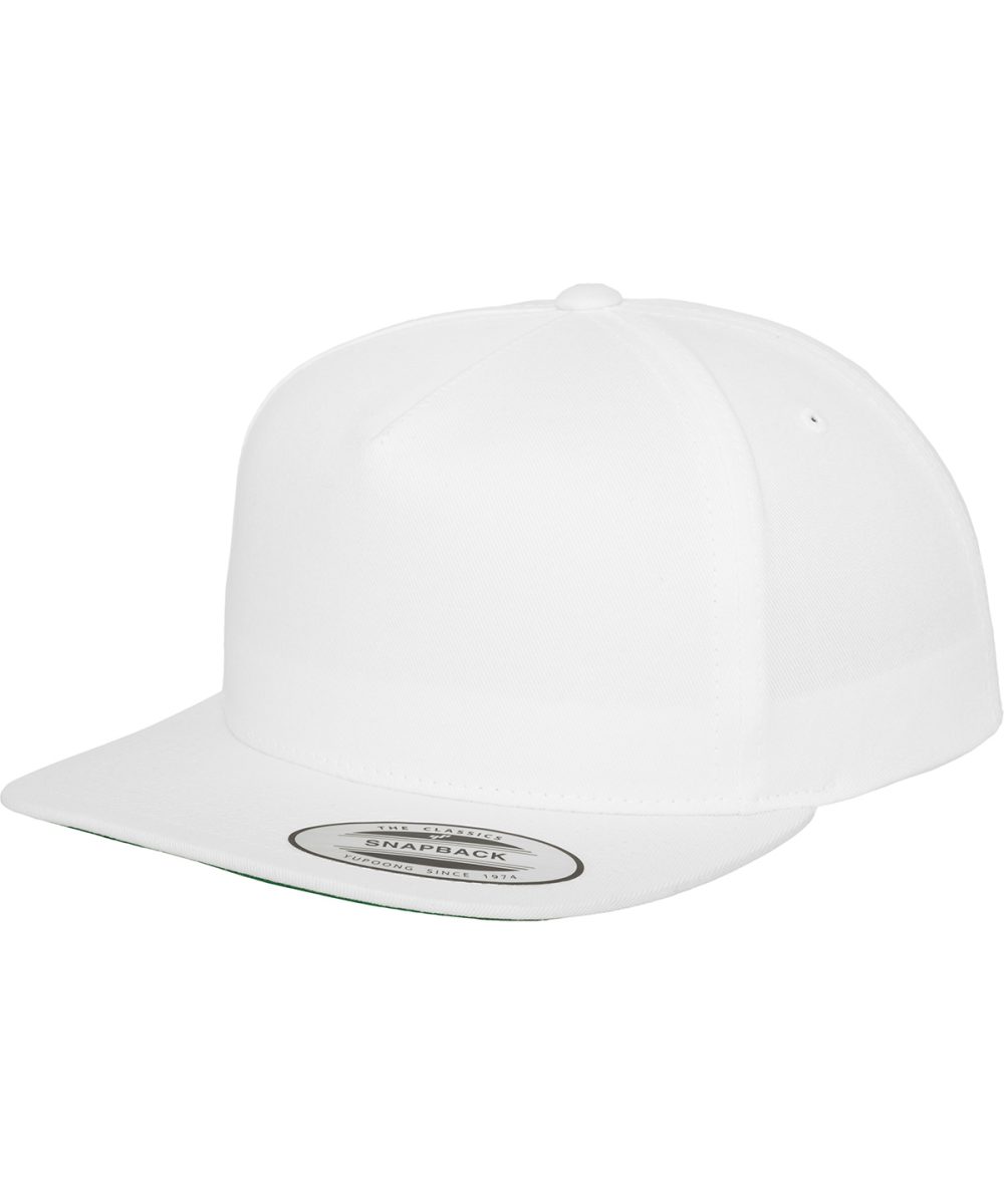 White Classic 5-panel snapback (6007)