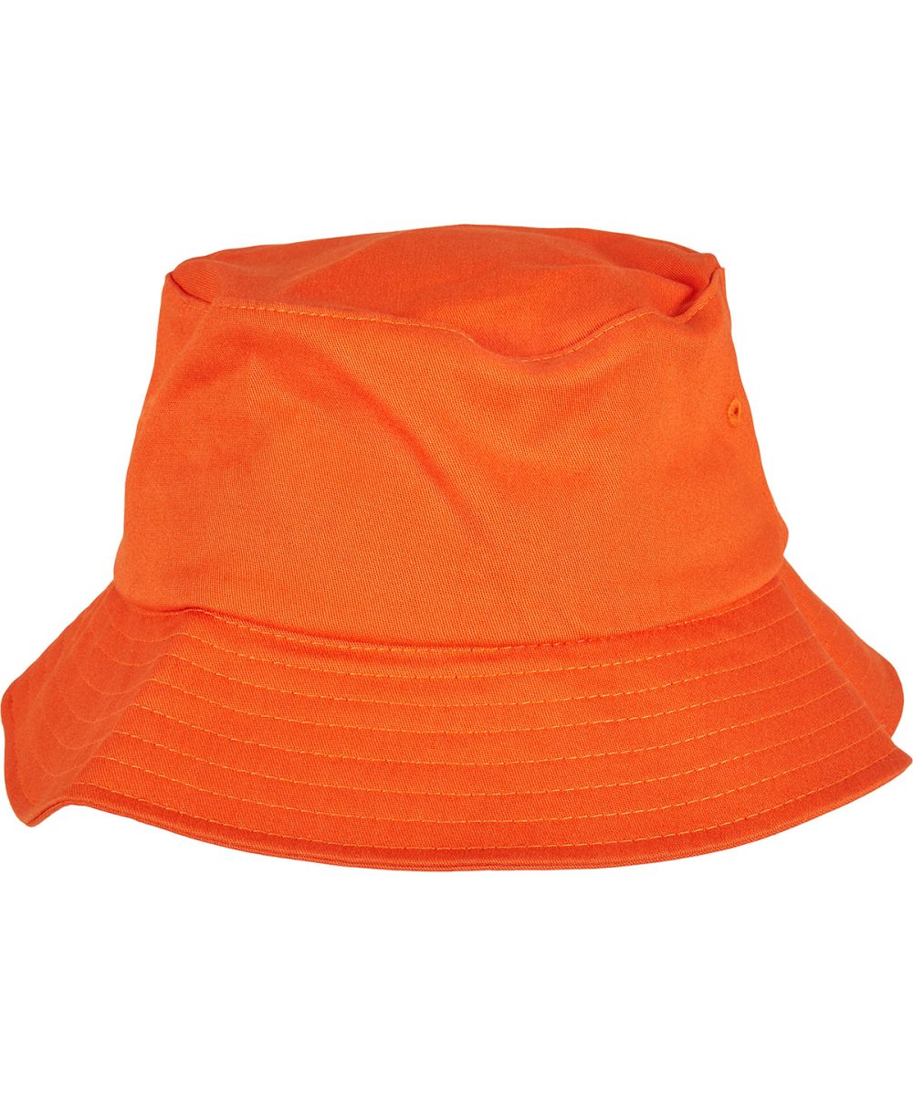 Orange Flexfit cotton twill bucket hat (5003)