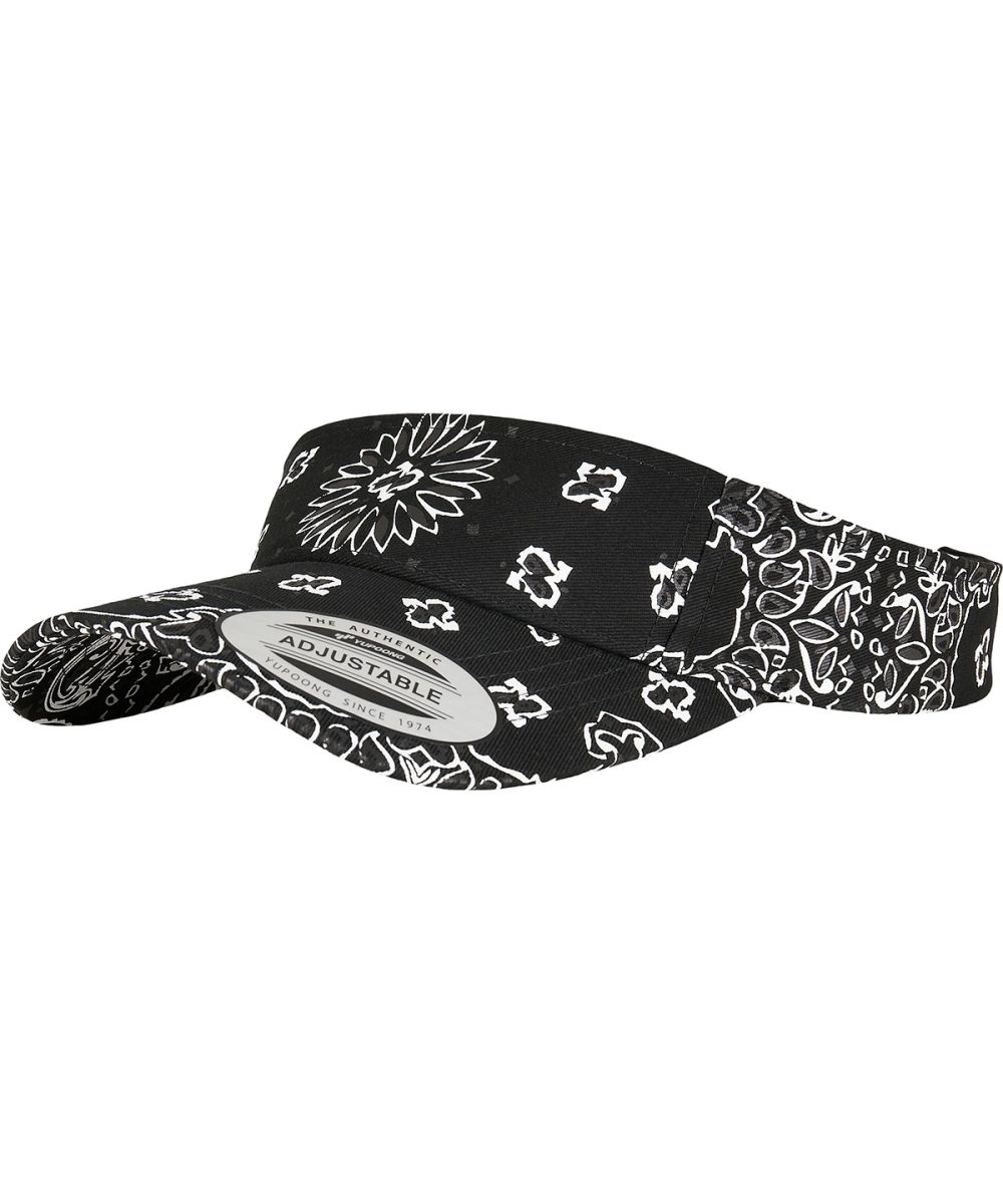 Black Bandana print visor (8888BP)