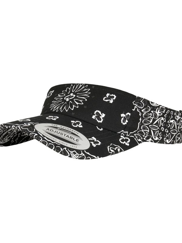 Black Bandana print visor (8888BP)