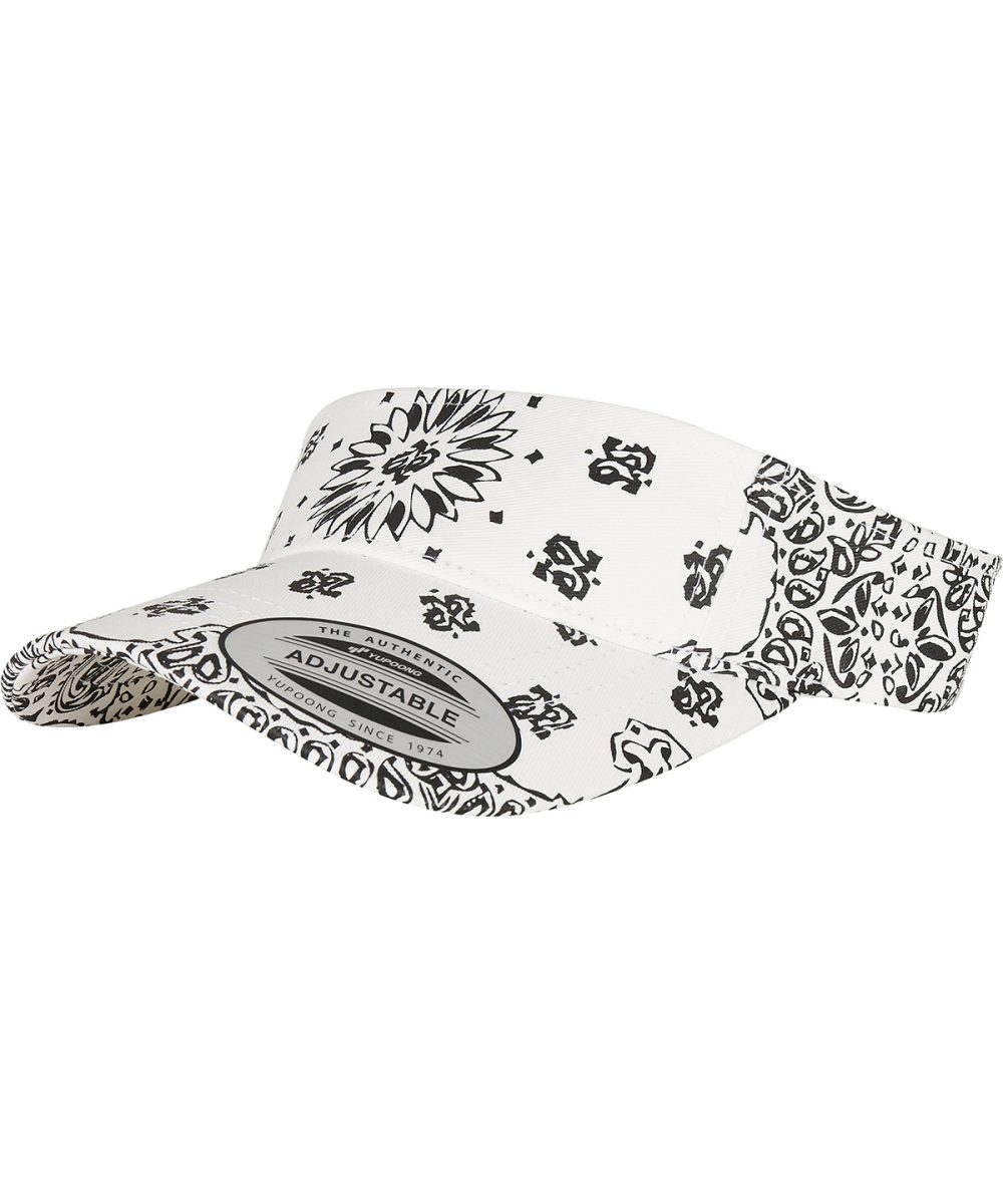 White Bandana print visor (8888BP)