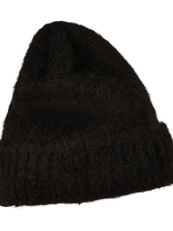 Black Soft acrylic beanie (1503A)