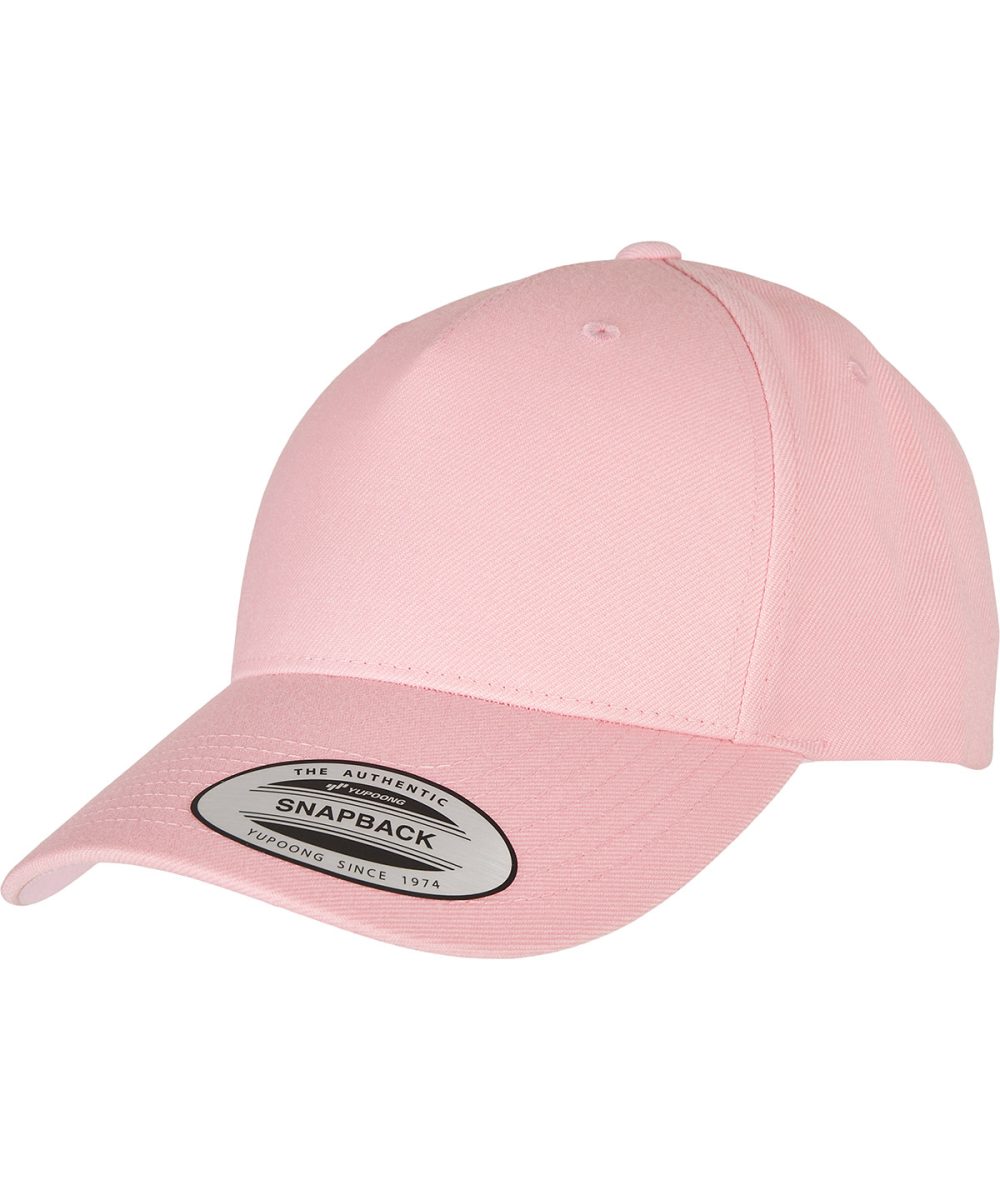 Prism Pink YP classics 5-panel premium curved visor snapback cap (5789M)