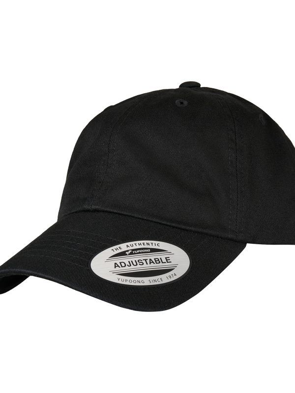 Black Eco-wash dad cap (6245EC)