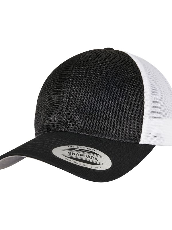 Black/White 360° omnimesh 2-tone cap (6360T)