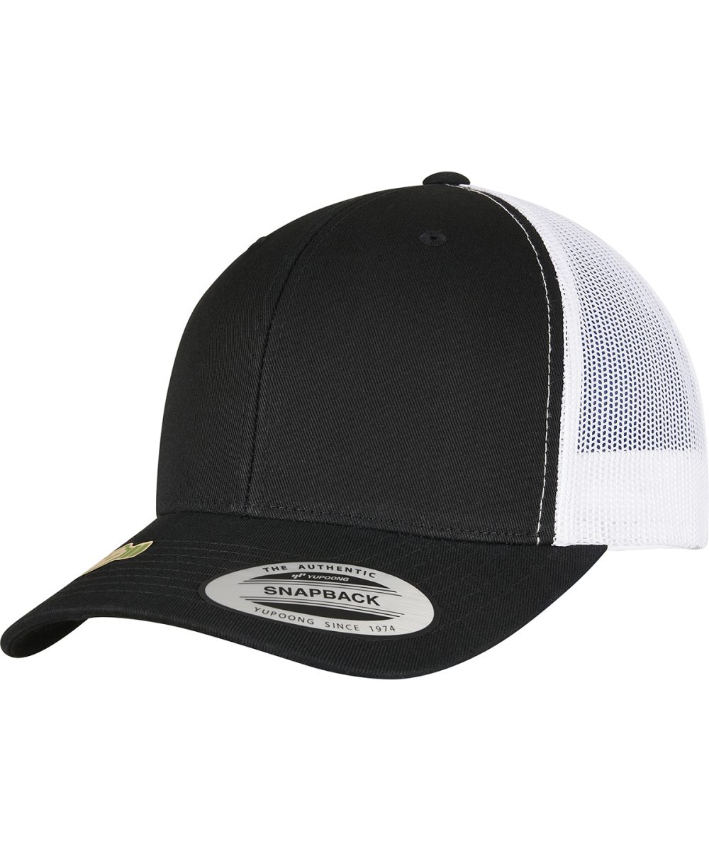 Black/White YP classics recycled retro trucker cap 2-tone (6606RT)