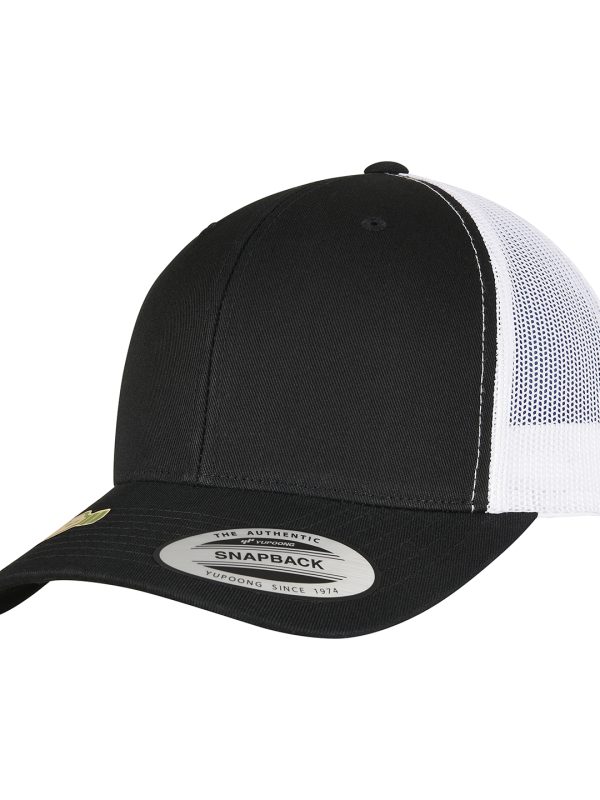 Black/White YP classics recycled retro trucker cap 2-tone (6606RT)