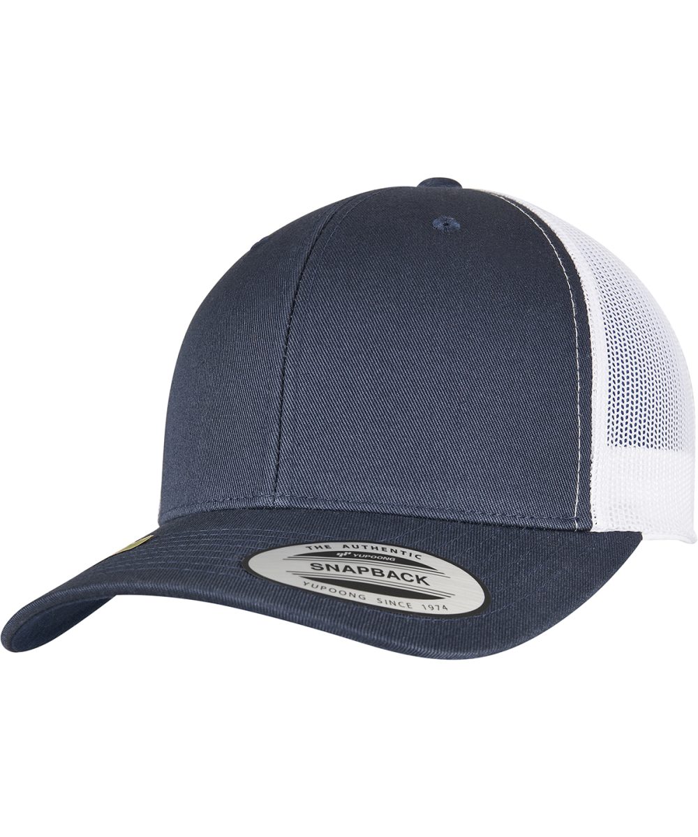 Navy/White YP classics recycled retro trucker cap 2-tone (6606RT)