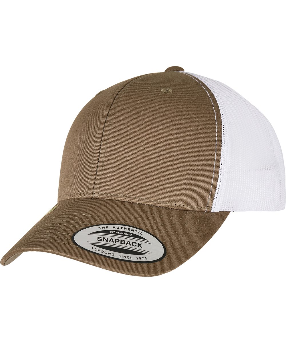 Olive/White YP classics recycled retro trucker cap 2-tone (6606RT)