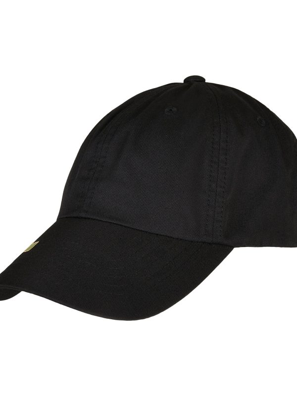 Black Recycled polyester dad cap