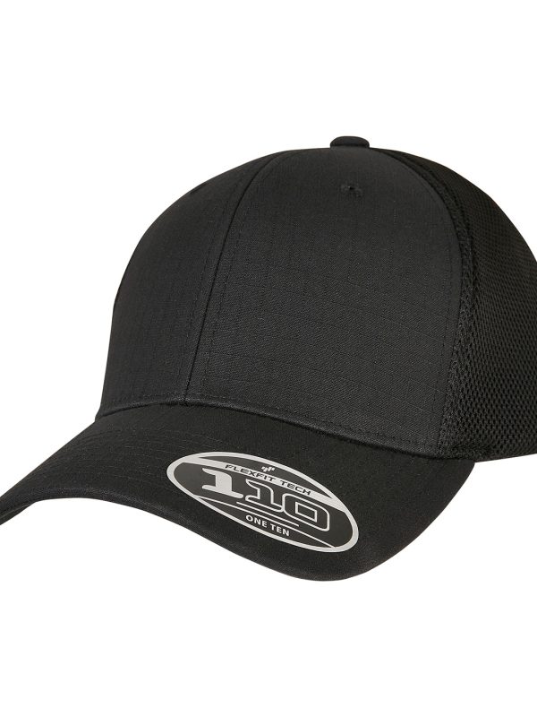 Black 110 Flexfit Ripstop mesh cap (110RM)