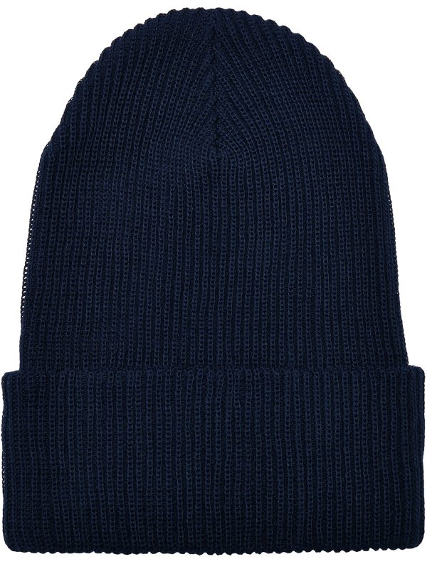 Recycled yarn ribbed knit beanie (1504RY)