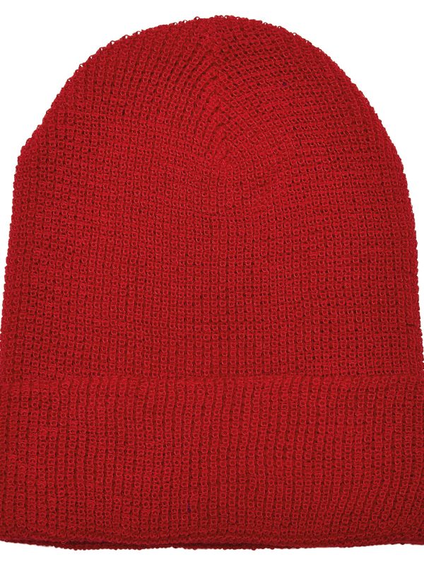 Recycled yarn waffle knit beanie (1505RY)