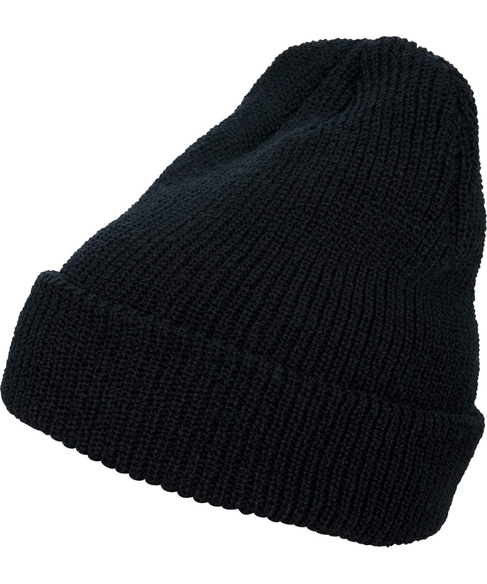 Black Long knit beanie (1545K)