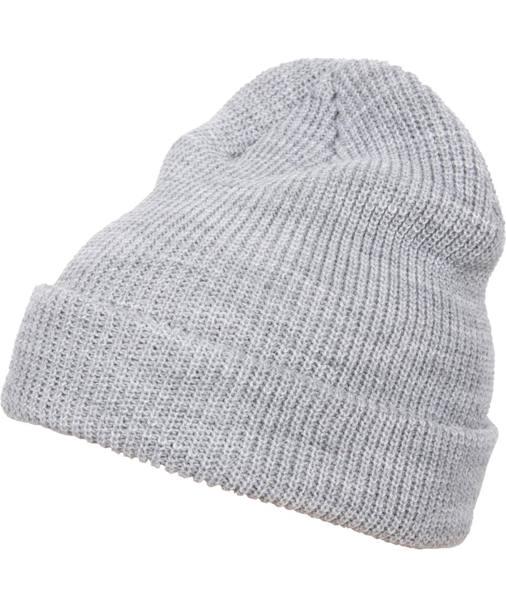 Heather Grey Long knit beanie (1545K)