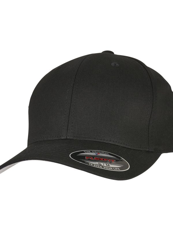 Black V-Flexfit® cotton twill cap (5001)