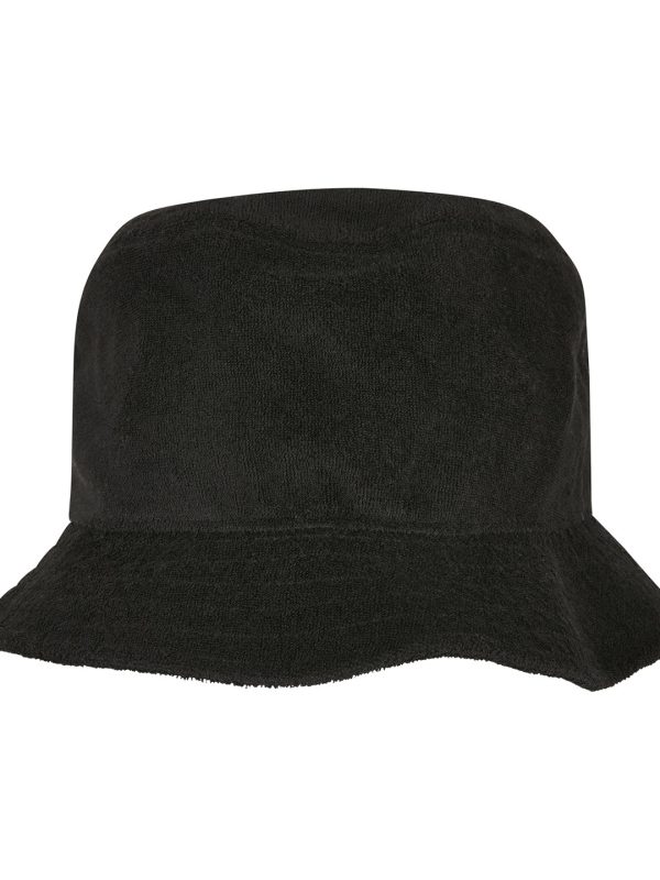 Black Frottee bucket hat (5003FB)