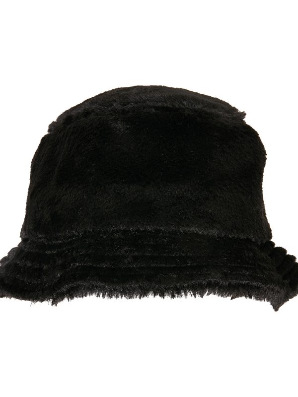 Black Faux fur bucket hat (5003FF)