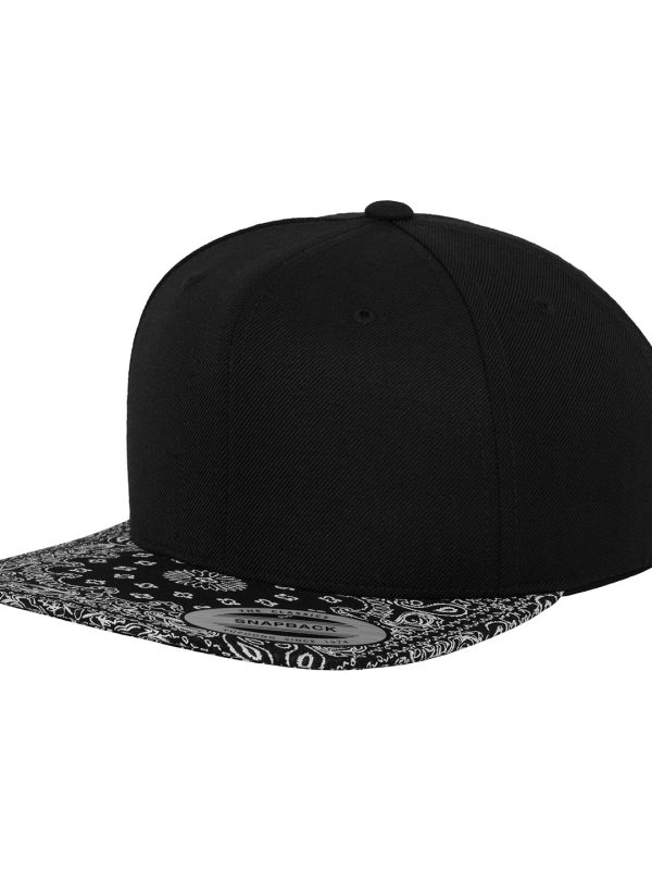 Black/Paisley Bandana snapback (6089BD)