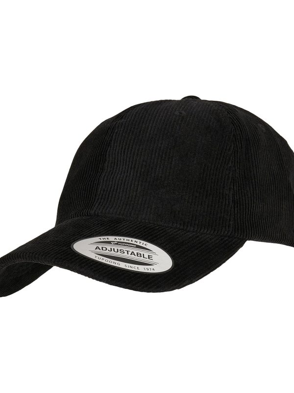 Black Low-profile corduroy dad cap (6245CD)