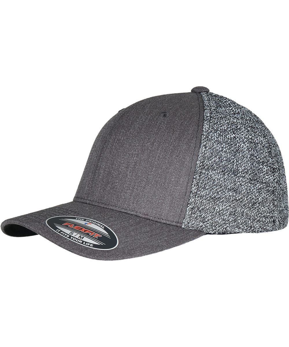 Black/Grey Melange Flexfit trucker melange mesh (6511MM)