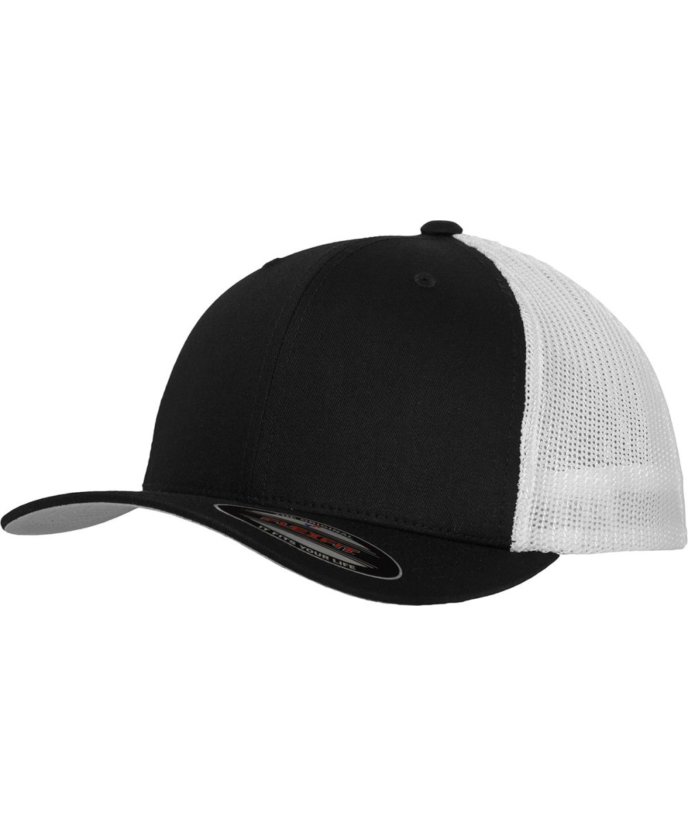 Black/White Flexfit trucker mesh 2-tone (6511T)