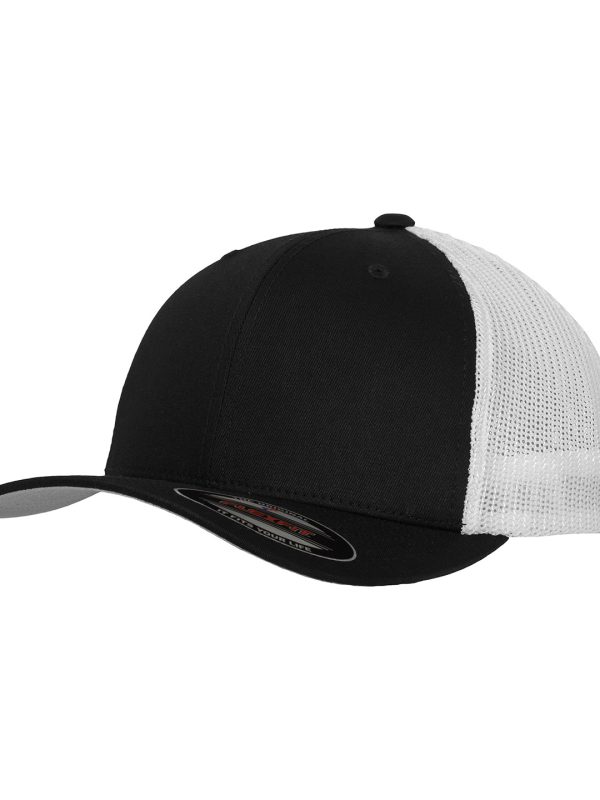 Black/White Flexfit trucker mesh 2-tone (6511T)