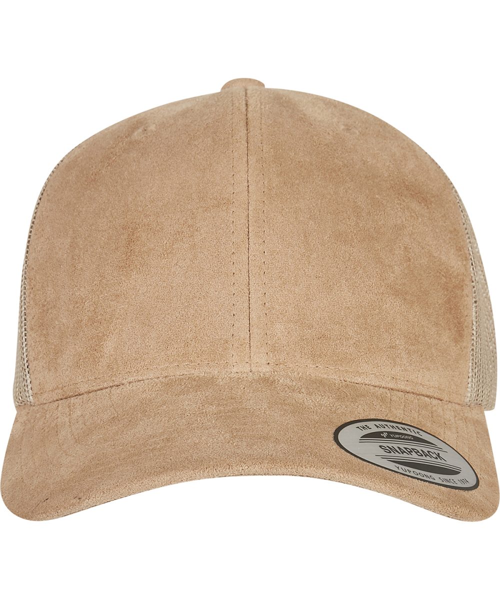 Imitation suede leather trucker cap (6606SU)