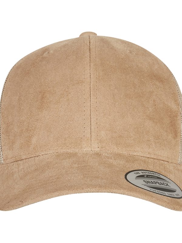 Imitation suede leather trucker cap (6606SU)