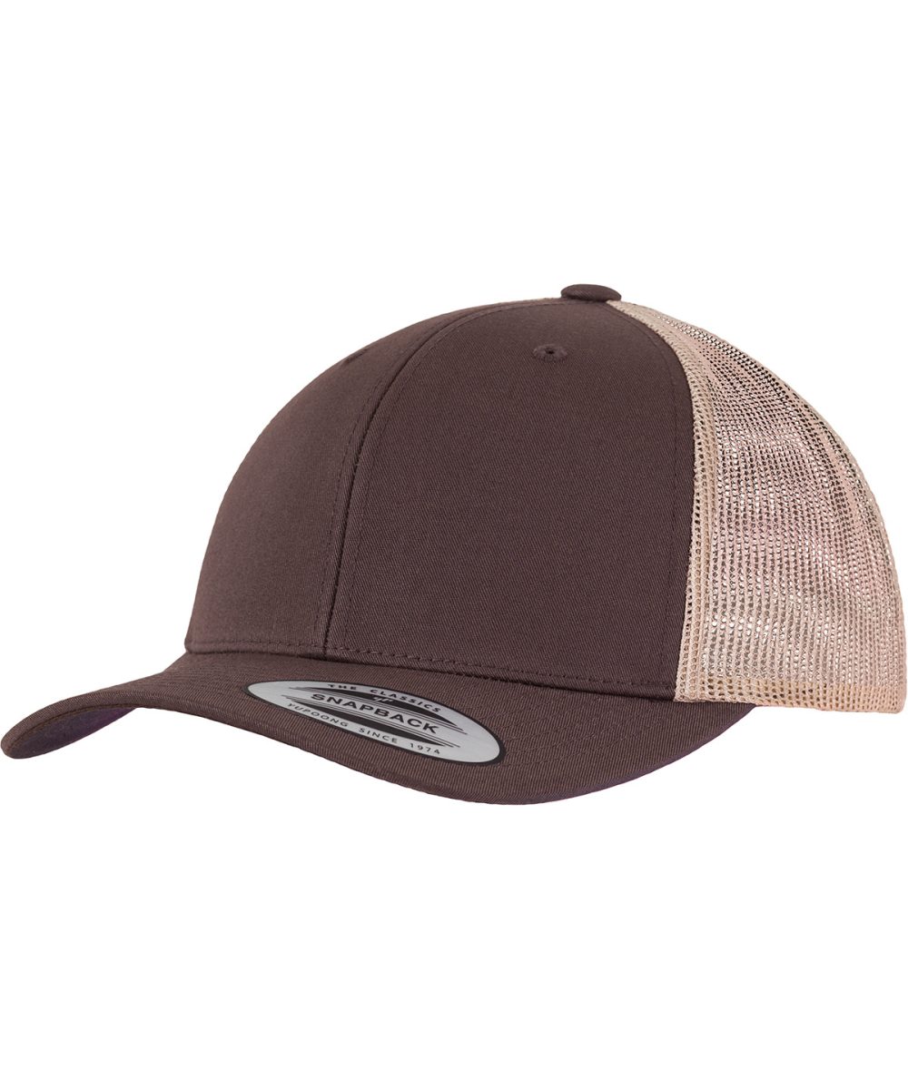 Brown/Khaki Retro trucker 2-tone (6606T)