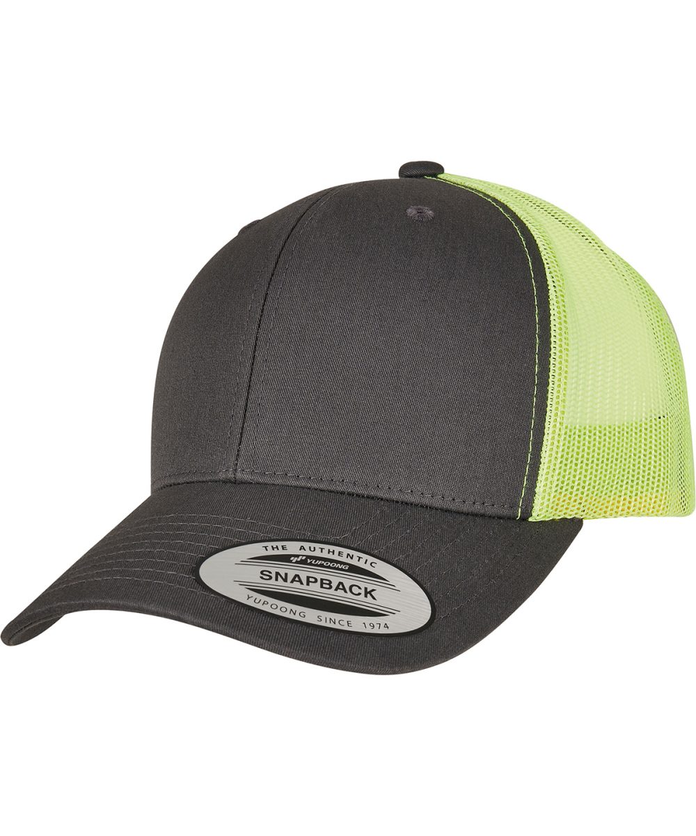 Charcoal/Neon Green Retro trucker 2-tone (6606T)