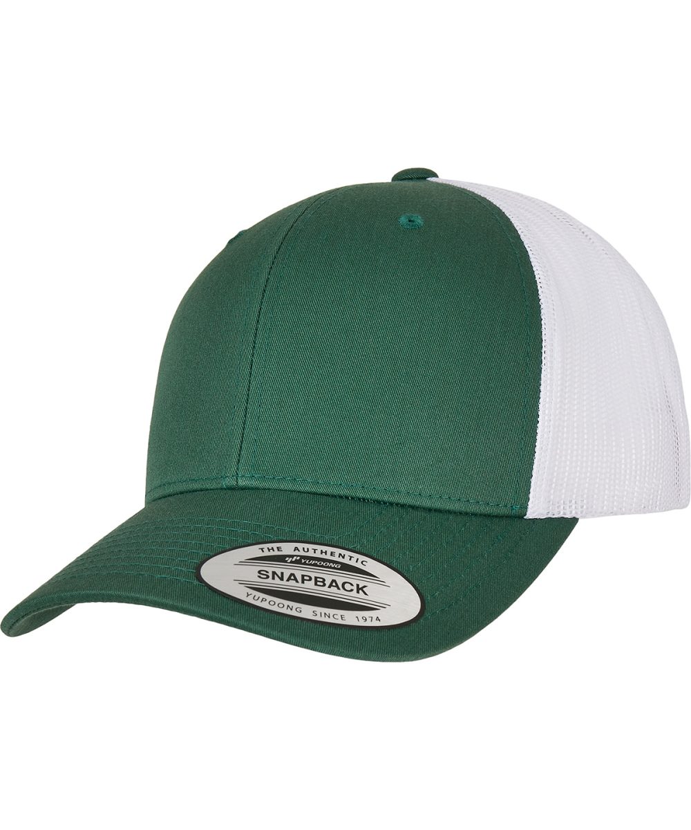 Evergreen/White Retro trucker 2-tone (6606T)