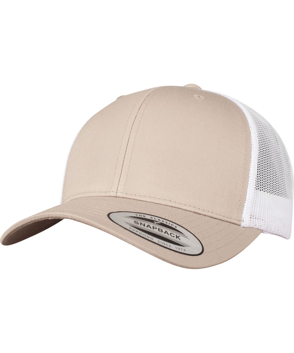 Khaki/White Retro trucker 2-tone (6606T)