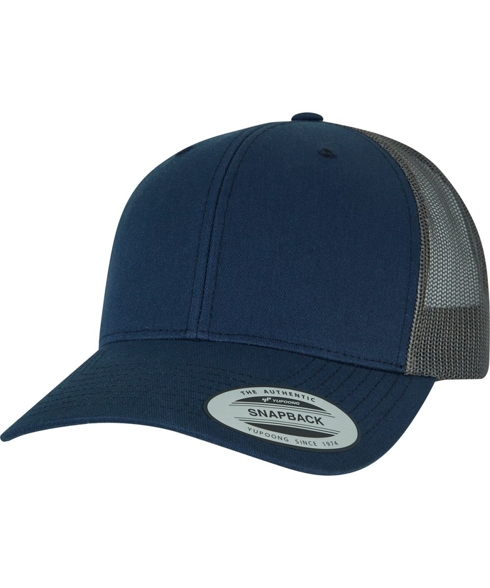 Navy/Greyish Brown Retro trucker 2-tone (6606T)