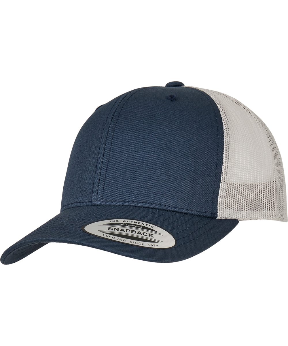 Navy/Silver Retro trucker 2-tone (6606T)