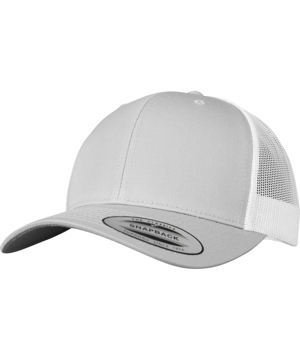 Silver/White Retro trucker 2-tone (6606T)