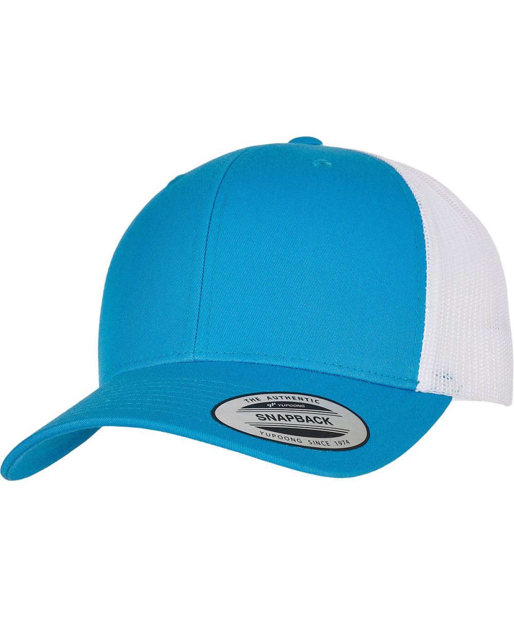 Turquoise/White Retro trucker 2-tone (6606T)