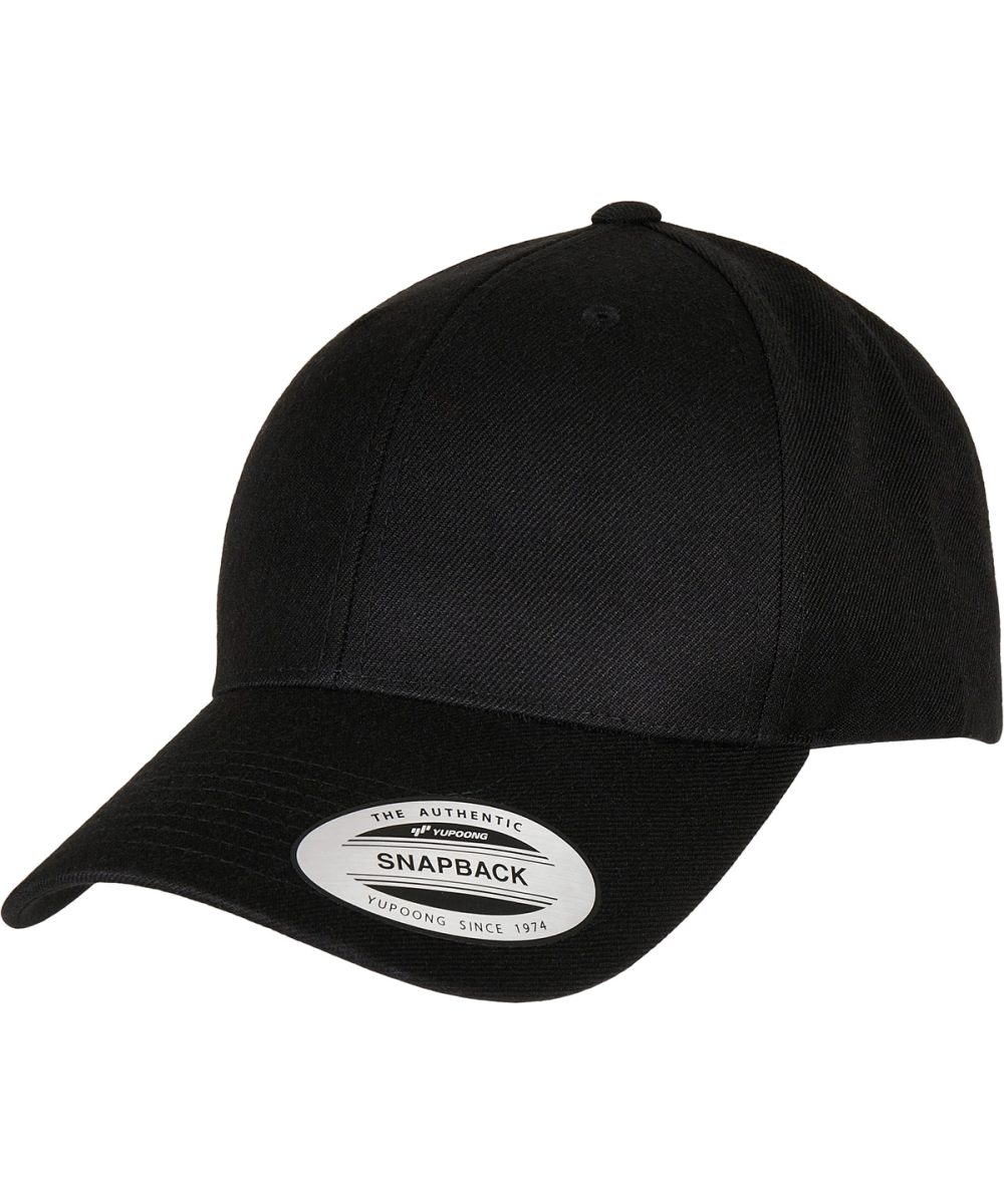 Black Premium curved visor snapback cap (6789M)