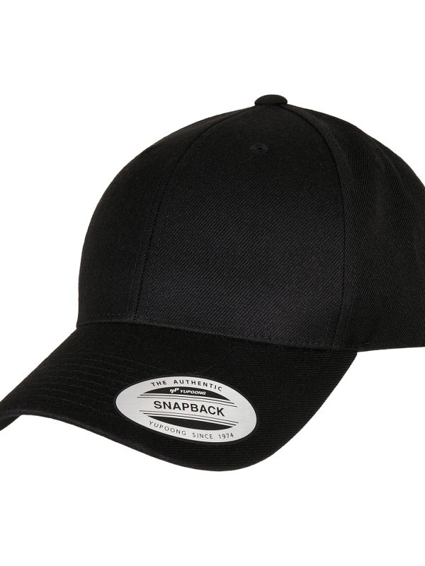 Black Premium curved visor snapback cap (6789M)