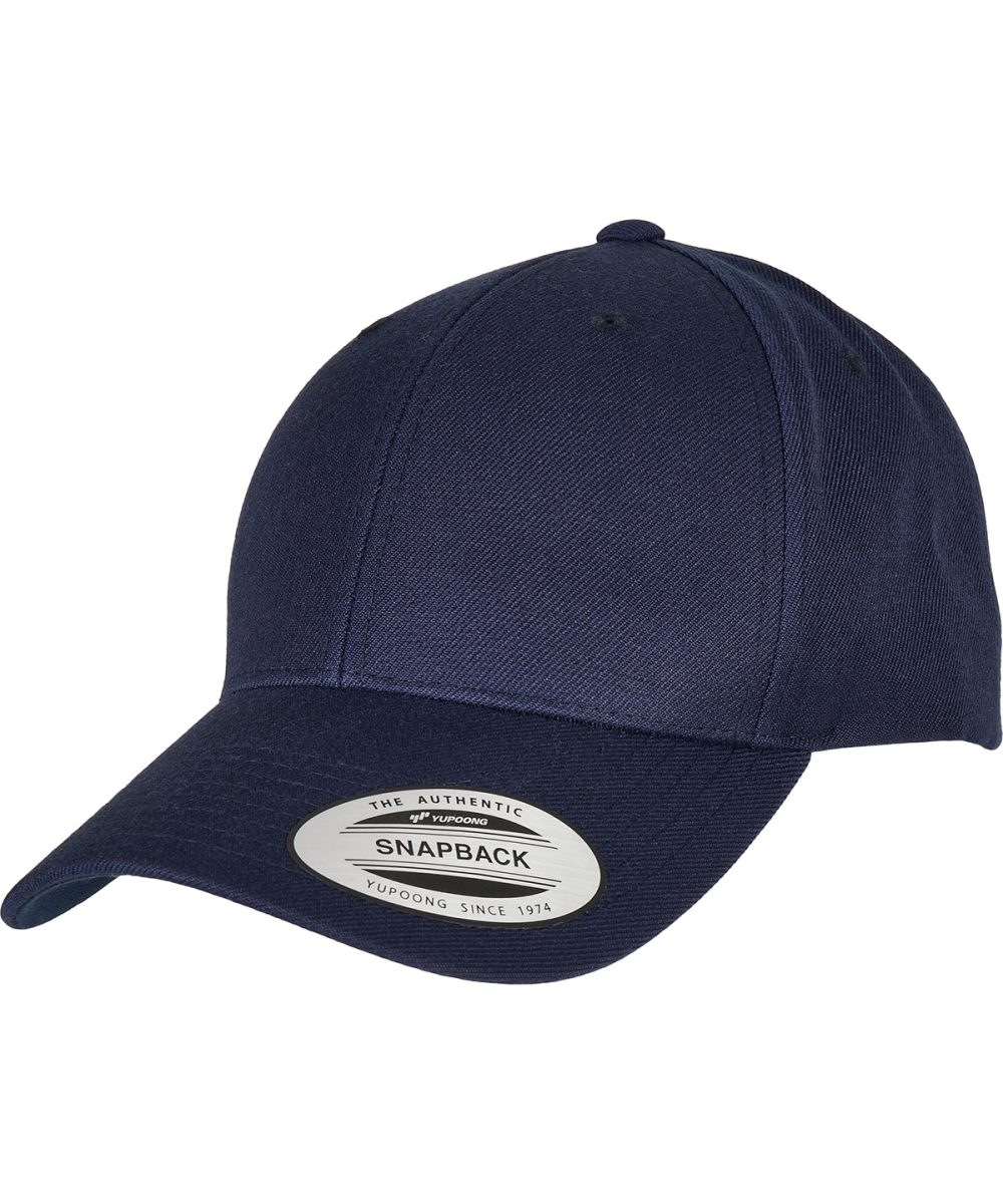 Navy Premium curved visor snapback cap (6789M)