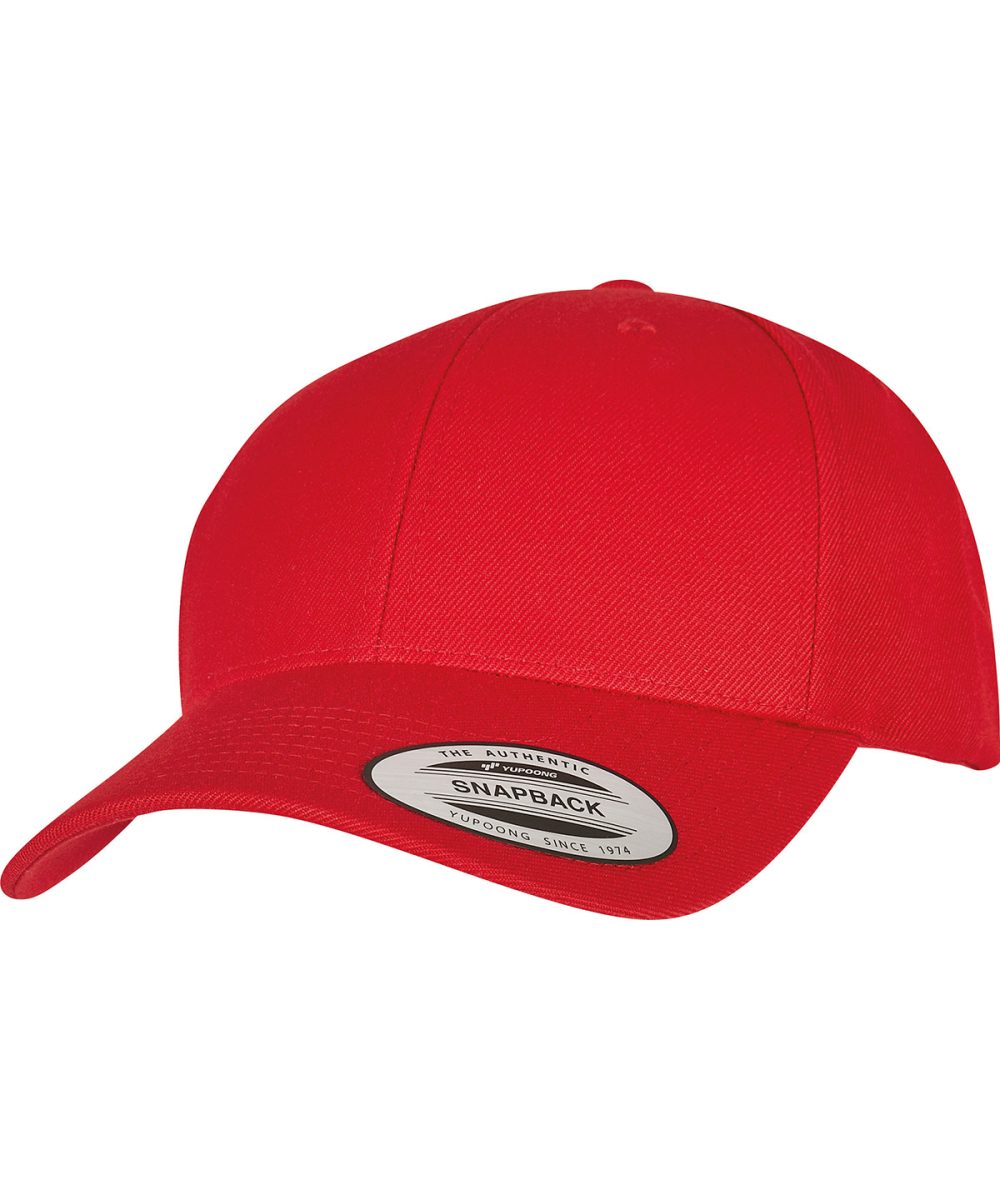 Red Premium curved visor snapback cap (6789M)